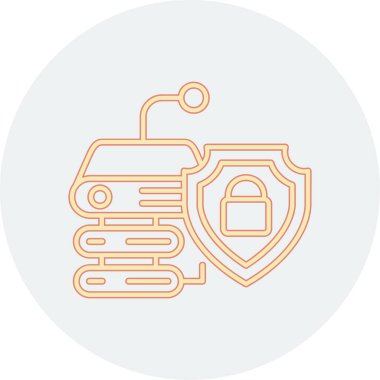 Anahtar satırı ve doldurma biçimi olan güvenlik kalkanı, vektör tasarımı