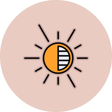 Güneş paneli. Basit simge