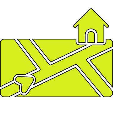 Bir ev simgesinin vektör illüstrasyonu