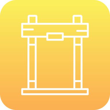 güzel geçit çizgisi simgesi, basit vektör işareti