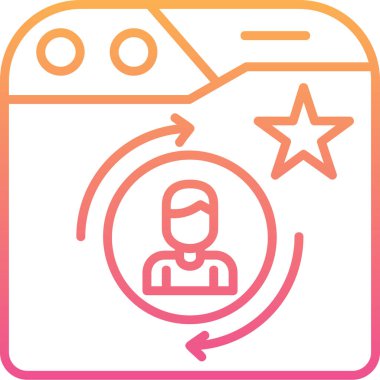 Bir insan simgesinin vektör illüstrasyonu