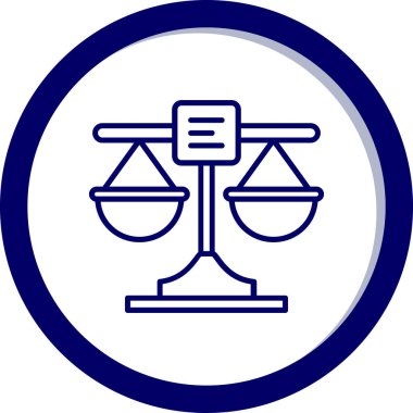 Adalet ikonu. vektör illüstrasyonu