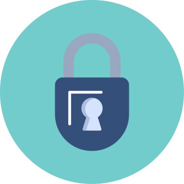 Kilit. Web simgesi basit illüstrasyon