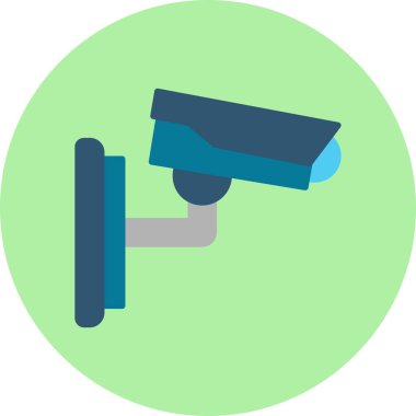 Düz stil güvenlik kamerası simgesi