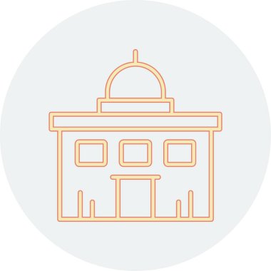 Bina. Web simgesi basit illüstrasyon