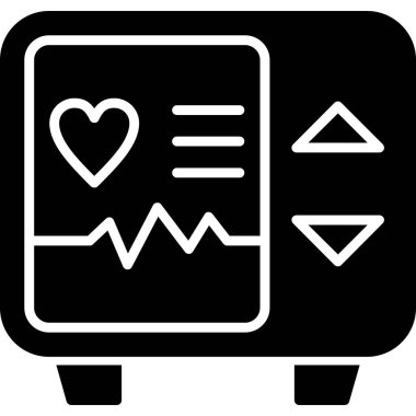 kalp monitörü simgesi, basit biçim tasarımı