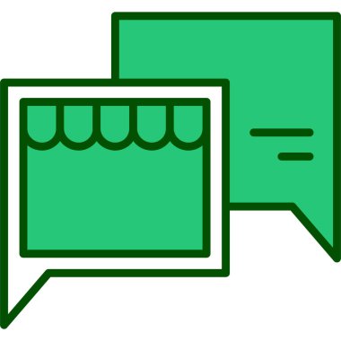 Sohbet simgesi vektör illüstrasyonu