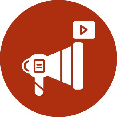 Megafon. Web simgesi basit illüstrasyon