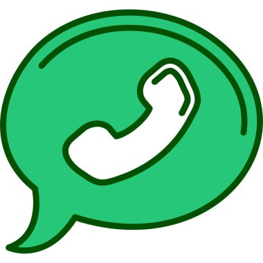 Telefon çağrı ikonu. Web için çağrı merkezi vektör simgesinin özet çizimi