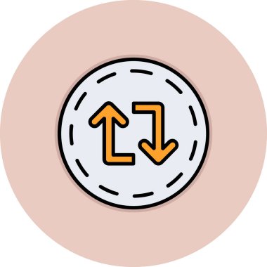 Yeniden yükleme simgesinin vektör simgesi, vektör illüstrasyonu