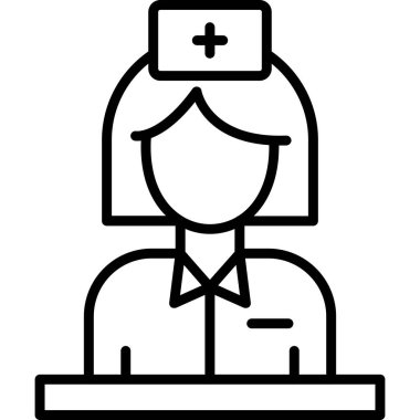 Doktor. Web simgesi basit illüstrasyon