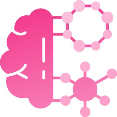 Beyin simgesinin vektör illüstrasyonu