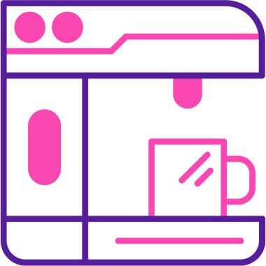 Bir kahve makinesinin vektör çizimi