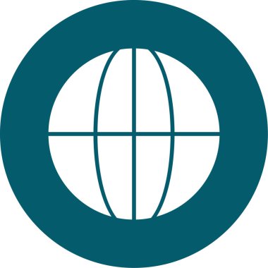 Bir dünya simgesinin vektör illüstrasyonu