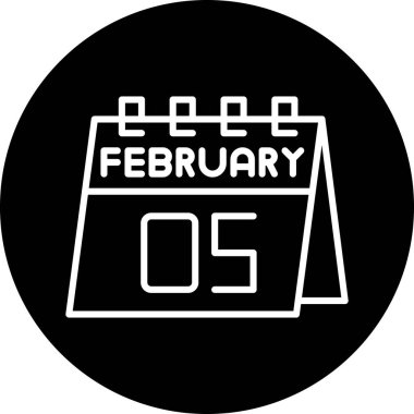 Takvim simgesinin vektör illüstrasyonu