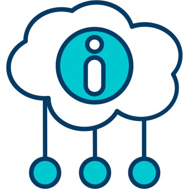 Bulut simgesinin vektör illüstrasyonu