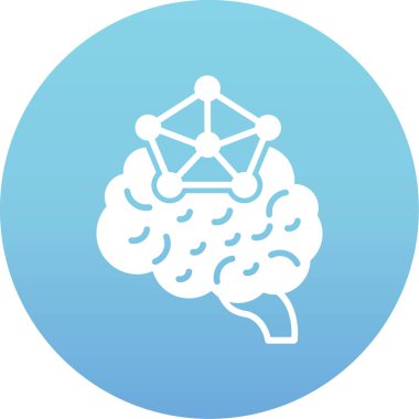 Beyin. Web simgesi basit illüstrasyon