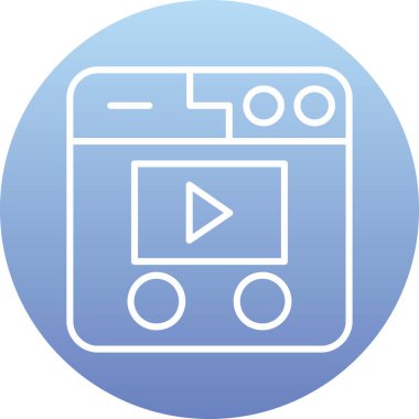 Oyuncu. Web simgesi basit illüstrasyon