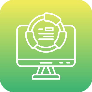 Benzersiz Radyo Vektör Satırı Simgesi