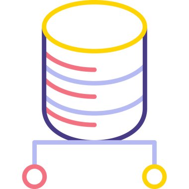 Web ve tasarım renkli çizgi vektör simgeleri.