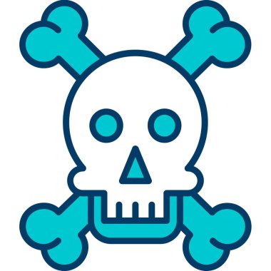 çapraz simge vektör illüstrasyon tasarımlı kafatası