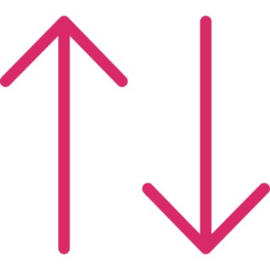 ok aşağı çizgi vektör simgesi