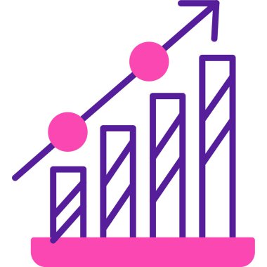Bar çizelgesi simgesi. vektör illüstrasyonu