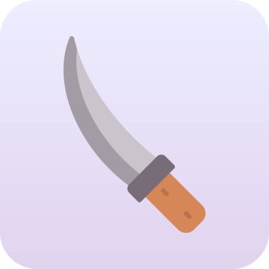 Uzun bir gölge düz simgenin gösterimi.