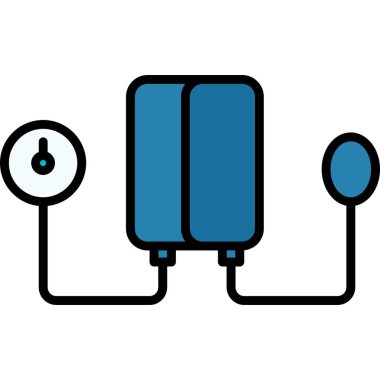 Klima simgesi renk ana hatları vektörü