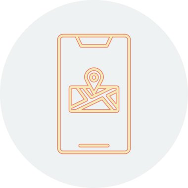 telefon konumu haritası simgesi ana hat biçiminde