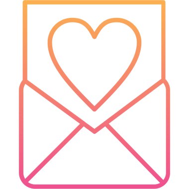 aşk harfi simgesi vektör illüstrasyonu