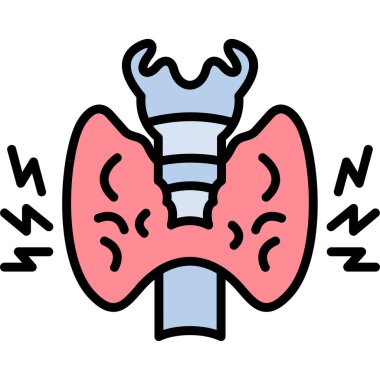 İnsan kanseri ikonu. İnsan kanseri vektör simgesi rengi düz izole