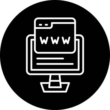 tarayıcı simgesi, vektör illüstrasyonu