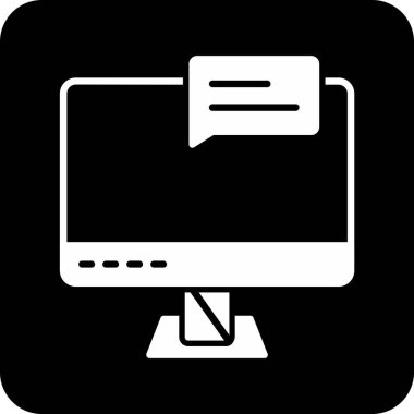 computer monitor icon. simple illustration