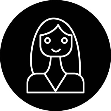 Kadın avatar vektör illüstrasyonu