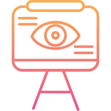 Göz. Web simgesi basit illüstrasyon