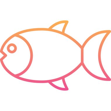 balık simgesi vektör illüstrasyonu