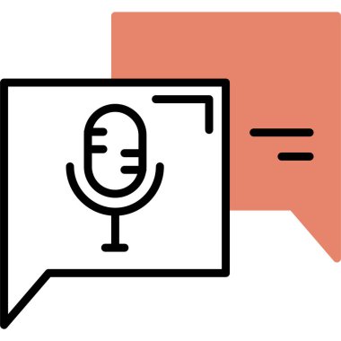 mikrofon simgesi vektör illüstrasyonu