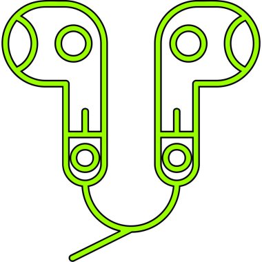 Kulaklık ikonu. vektör illüstrasyonu