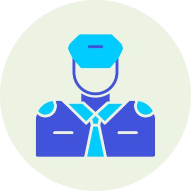 Polis. Web simgesi basit illüstrasyon