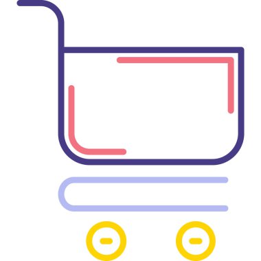 El arabası. Web simgesi basit illüstrasyon