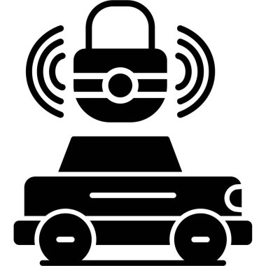 otomobil anahtarı kilidi simgesi ana hat biçiminde