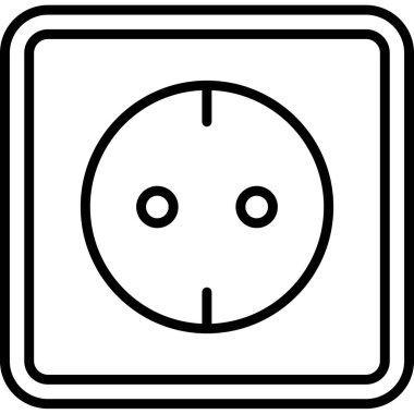 güç simgesi beyaz arkaplanda izole edildi, vektör çizimi