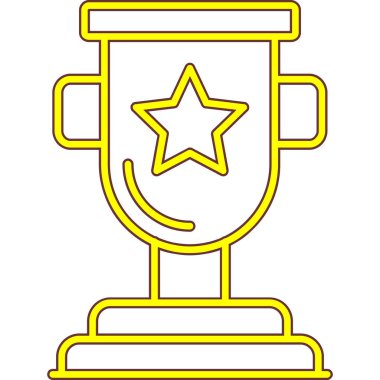 Kupa ödülü ikon vektör illüstrasyon tasarımı