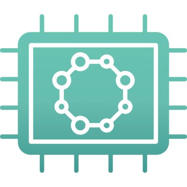 İşlemci. Web simgesi basit illüstrasyon