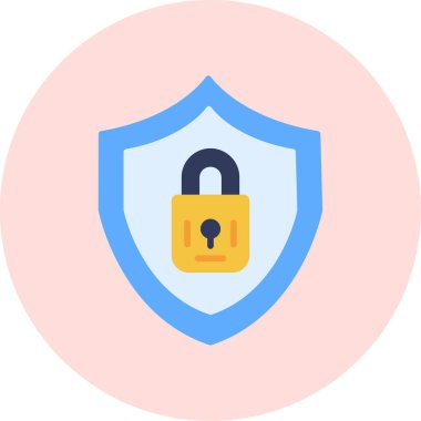 Kilit. Web simgesi basit illüstrasyon