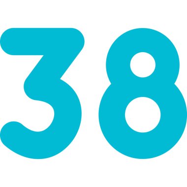 Mavi 390 sayısının vektör illüstrasyonu