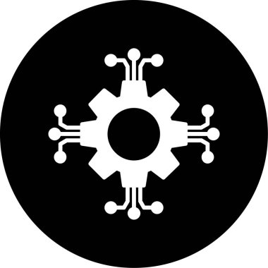 Modern bir dişli simgesinin vektör çizimi