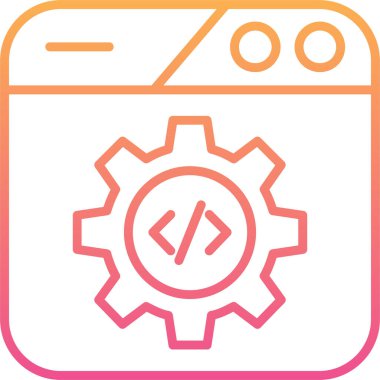 Web ayarı simgesi, vektör illüstrasyonu