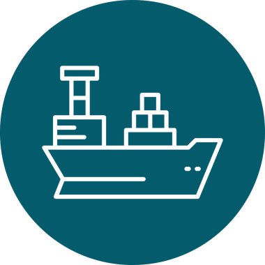 Gemi simgesi vektör illüstrasyonu